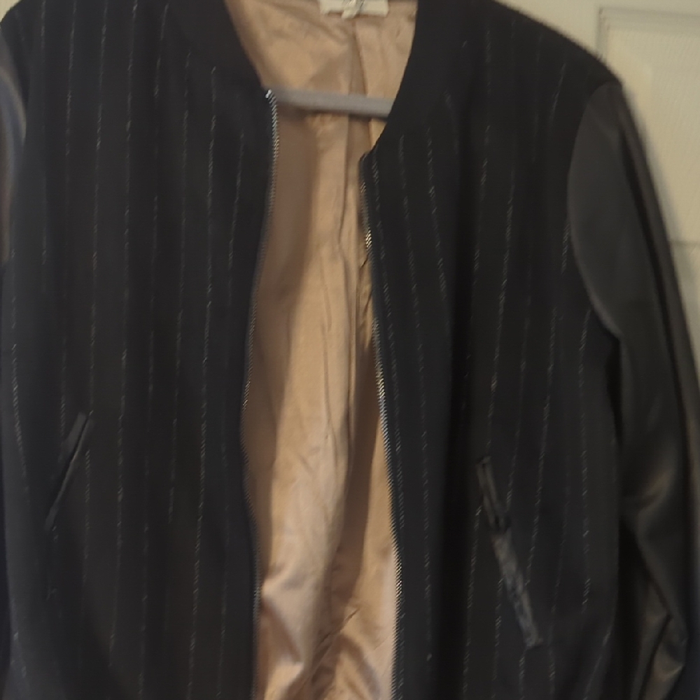 Easel Black and Gold Bomber Jacket